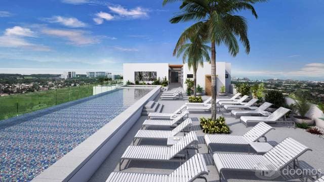 Departamento en Venta, 1 Recamara, 1 Flex y 2 Baños en Nuevo Vallarta, Nayarit, Vitania Centro Urbano - 1