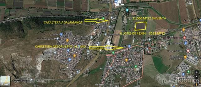 T507 Terreno en Venta 3528 mts2 Frente El Trébol ideal para Bodega Tarímbaro - 1