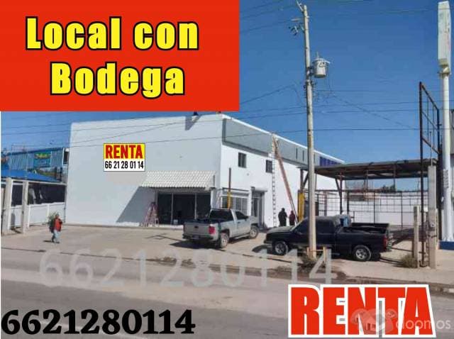 Local con Bodega y Patio de maniobra en renta - 1