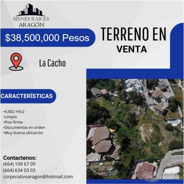 Vendemos Terreno en la Cacho de 4,682 - 1
