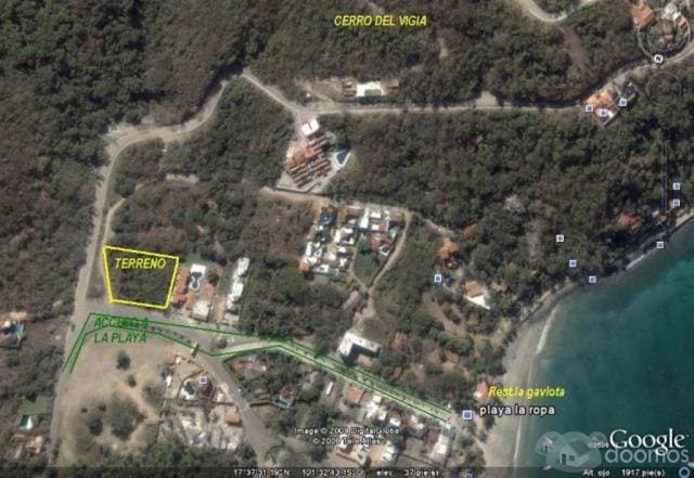 Zihuatanejo La Ropa Terreno Venta 3552.63 m2  a 100 m de Playa T523 - 1