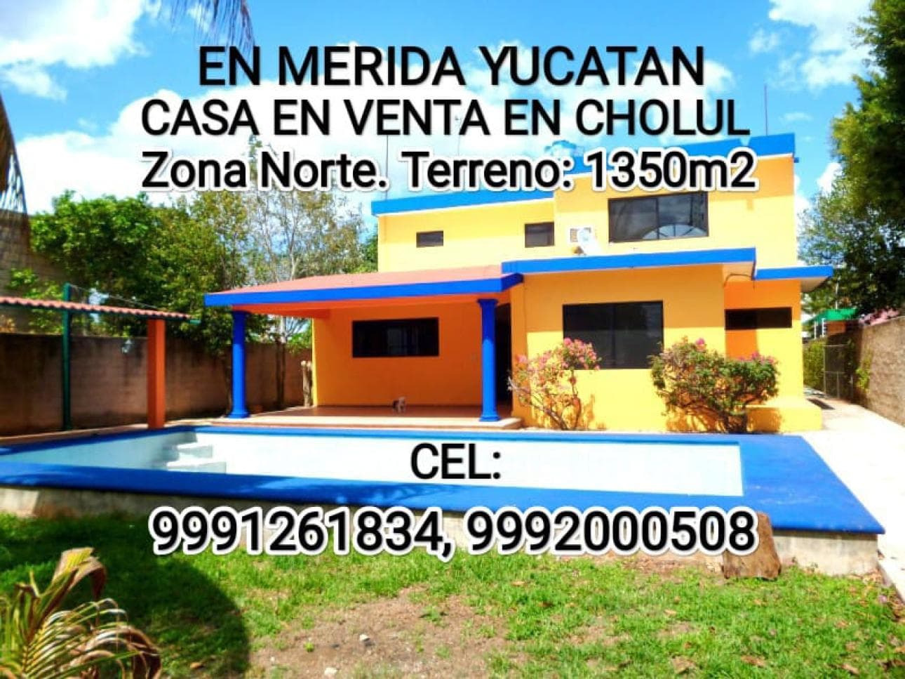 En Merida Zona Norte Casa residencial en Cholul con alberca - 1
