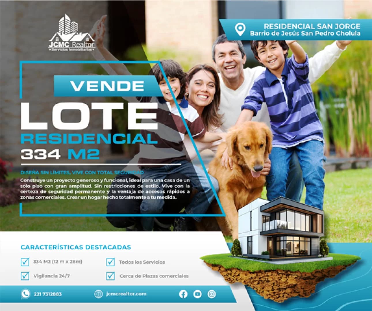 Lote de 334 M2 ideal para una casa de un piso - 1