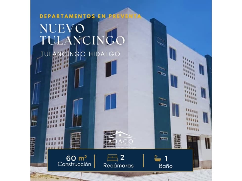 PREVENTA DEPARTAMENTOS NUEVOS EN TULANCINGO - 1