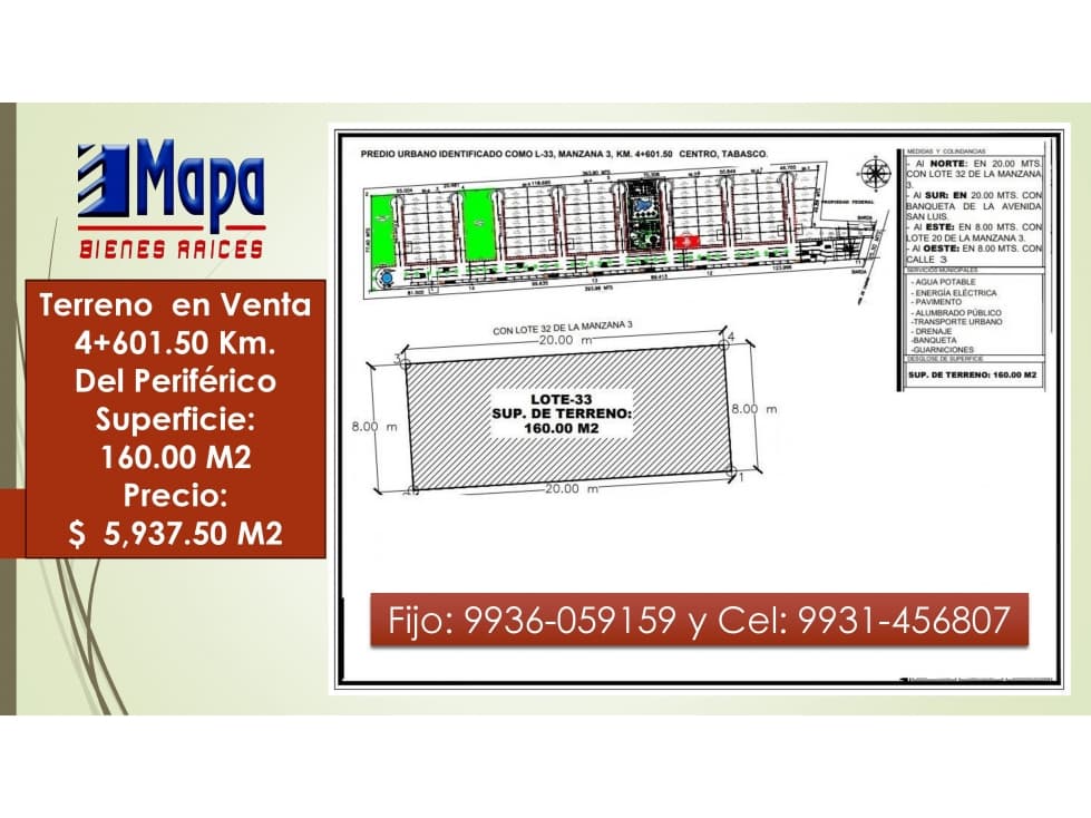 Venta Lote en Esquina Urbanizado en Privada con Amenidades Sup. 160 M2 - 1