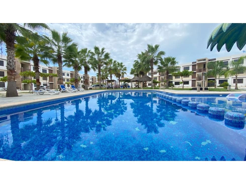 DEPARTAMENTO EN RENTA EN MAZATLÁN, 2 RECS, PLANTA BAJA, ALBERCA COMÚN - 1