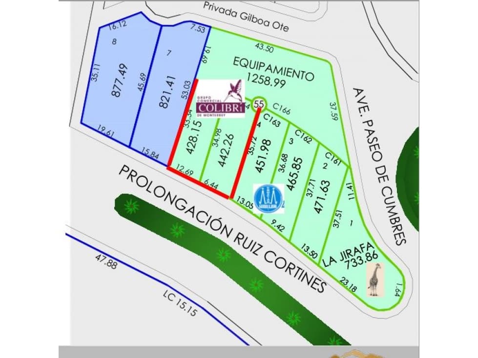 TERRENO EN RENTA 821.41 M 2 PASEO DE CUMBRES POR AVE. PRINCIPAL MAO - 1