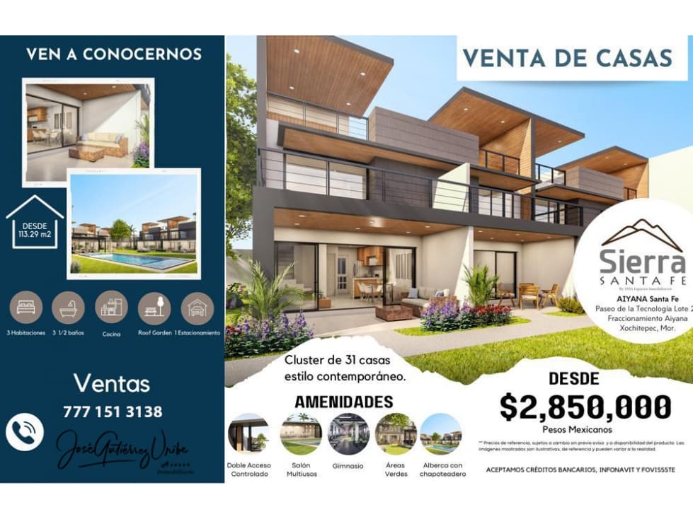 Venta de casas estilo contemporaneo - 1
