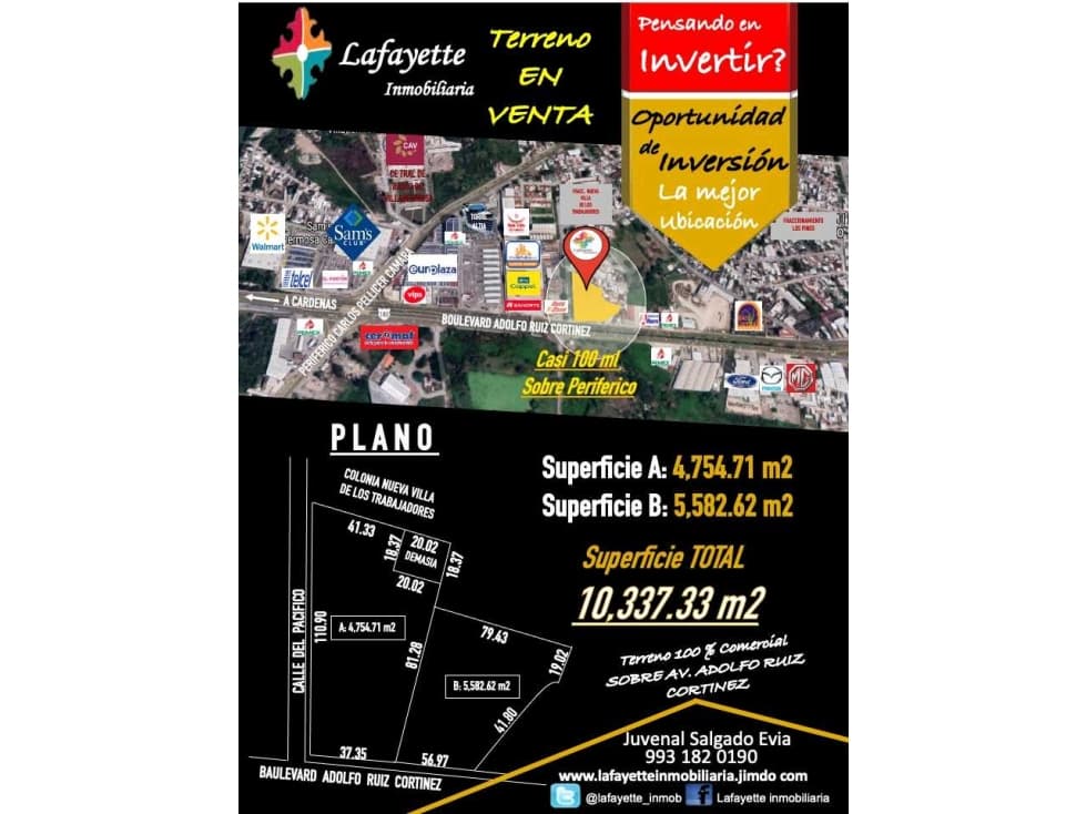 Terreno Sobre Blvd.Adolfo Ruiz Cortines con 94.32 ML de Frente. - 1