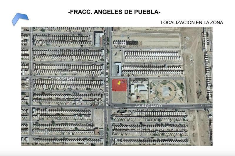 Terreno Comercial de 1,665 m² en Venta en Fracc. Angeles de Puebla - 1