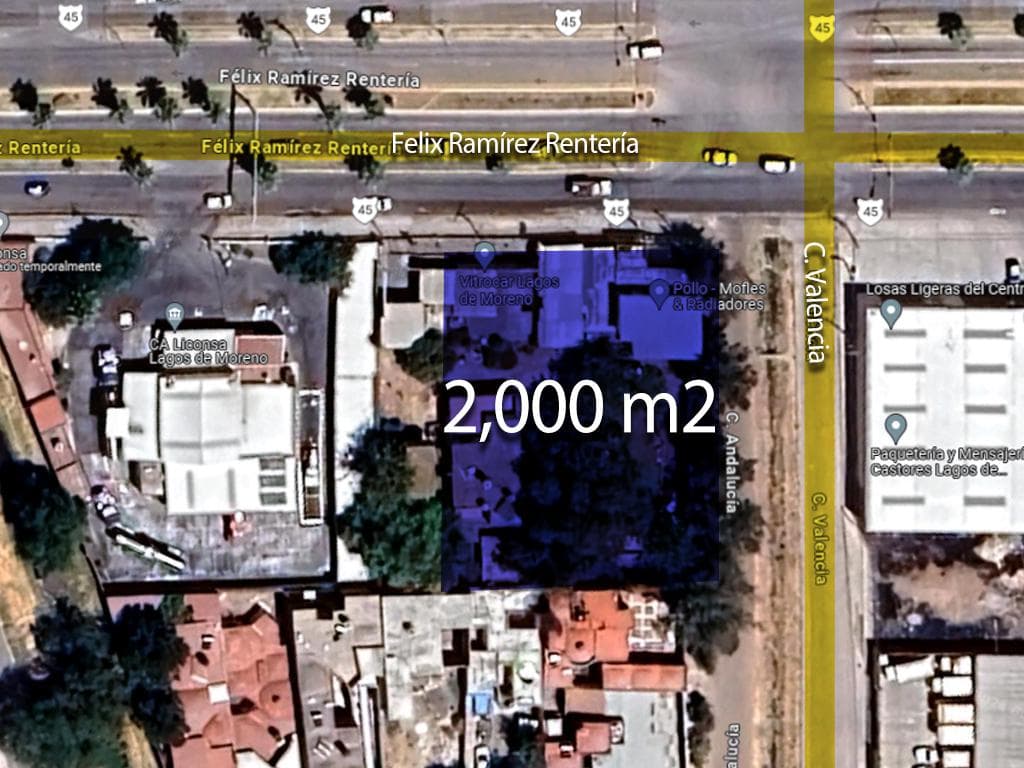 Terreno en Renta Lagos de Moreno, Jalisco 2,000 m2 - 1