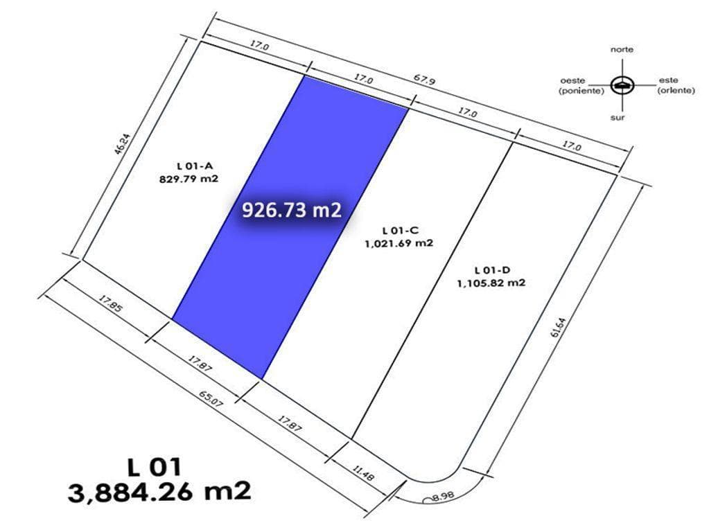 TERRENO EN VENTA PANAN SILAO GTO 926 M2 - 1
