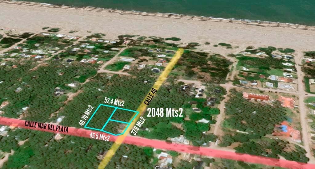 Terreno venta - 2048mts2 totales - Mar Azul - 1
