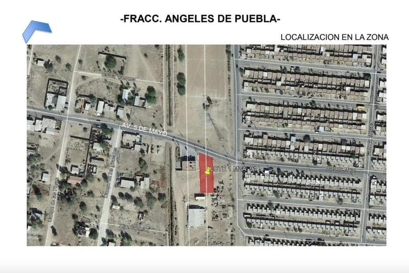 Terreno Comercial de 1,181.234 m² en Venta en Fracc. Puebla - 1