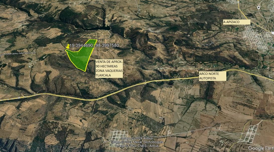 VENTA DE TERRENO EN HECTAREAS, VAQUERIAS TLAXCALA - 1