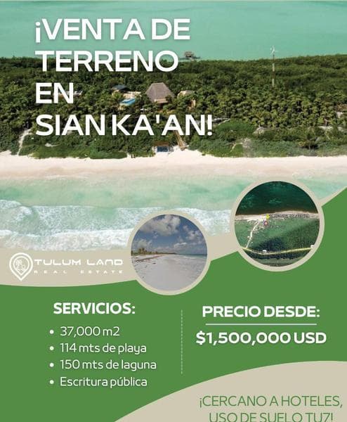 TERRENO CON PLAYA EN SIAN KA'AN / TULUM - 1