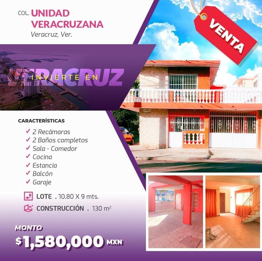 Casa en venta en Unidad Veracruzana - 1