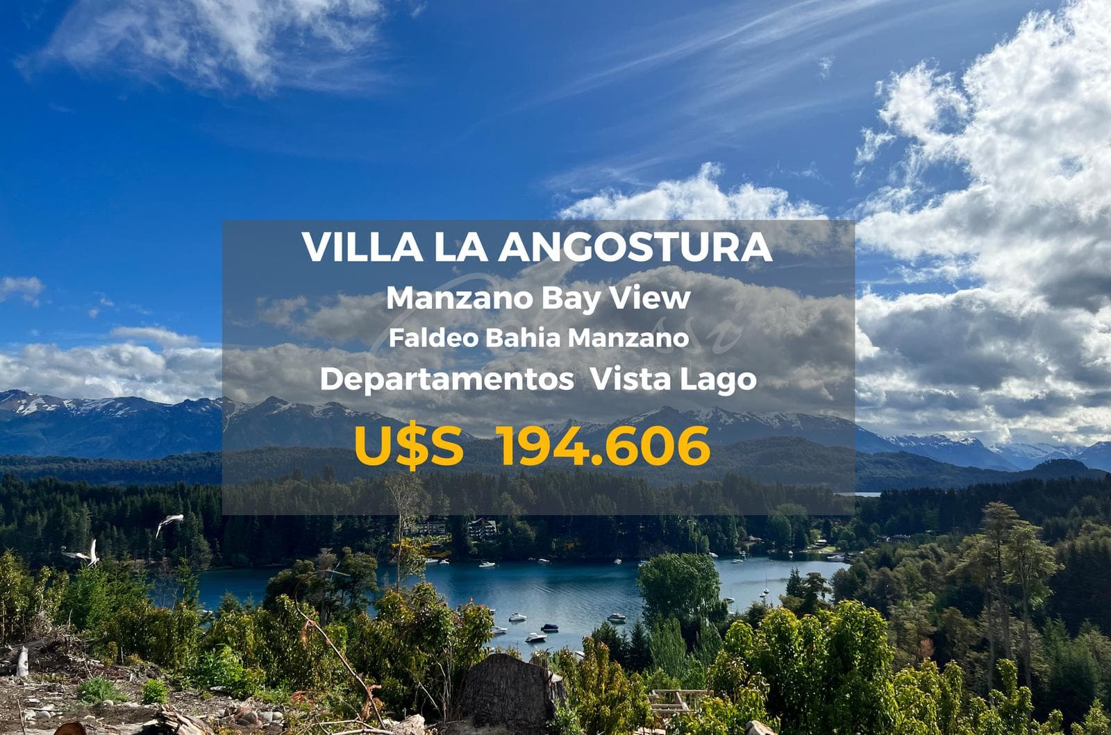 VENTA Departamento - Faldeo Manzano- 2 AMB con Vista al Lago! - 1