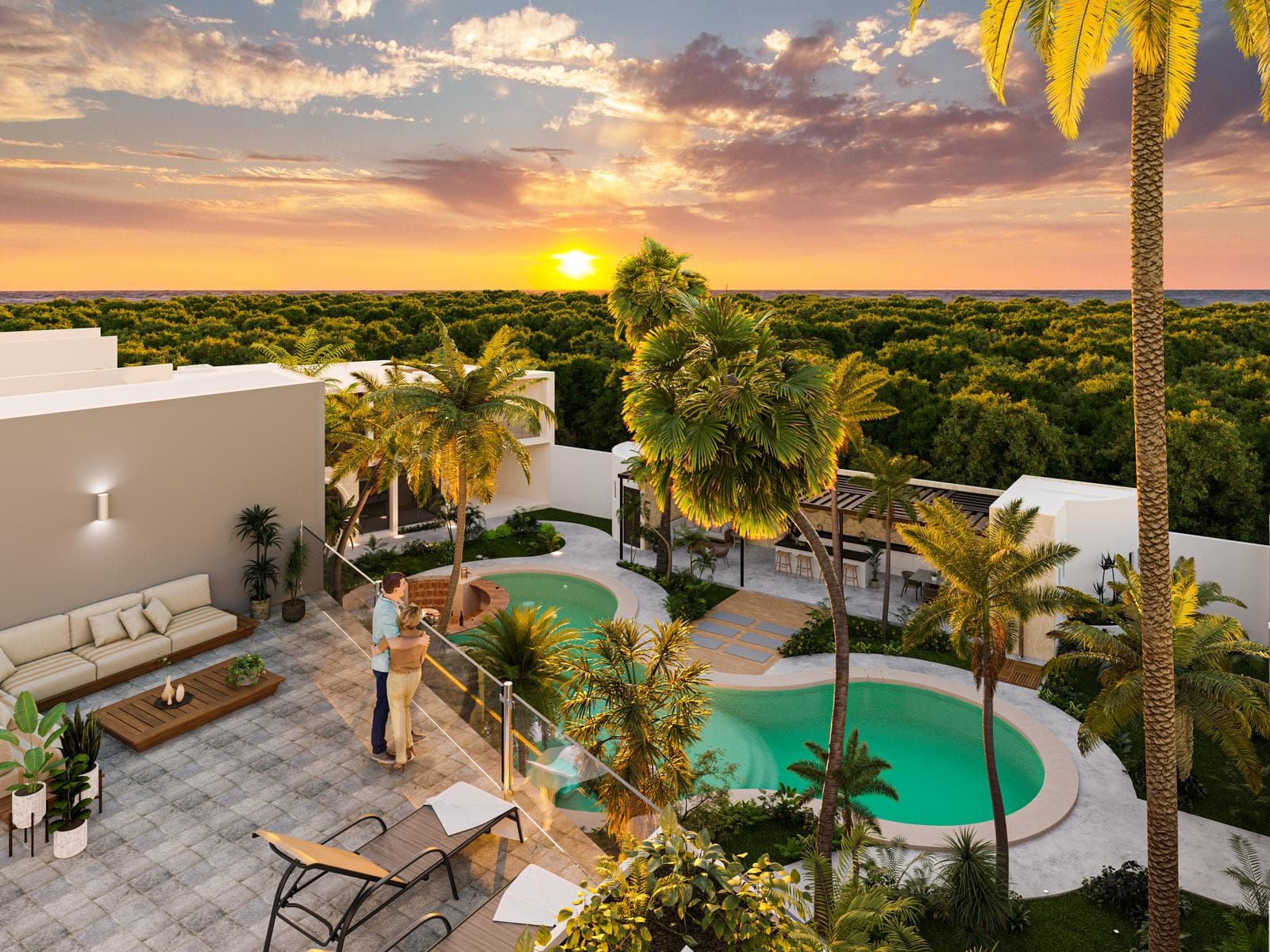 Casa en venta en Isla de Cozumel Laurel Luxury Garden Caoba 2 habitaciones - 1