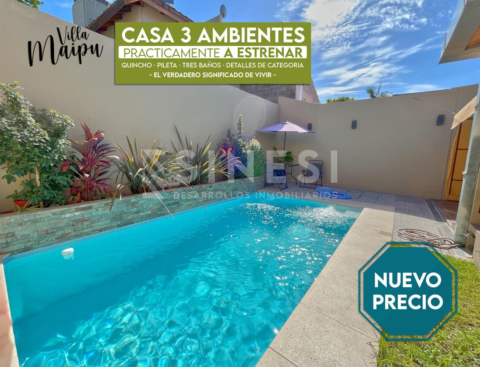 El verdadero significado de vivir - Casa 3 ambientes con quincho y pileta - Villa Maipu - 1