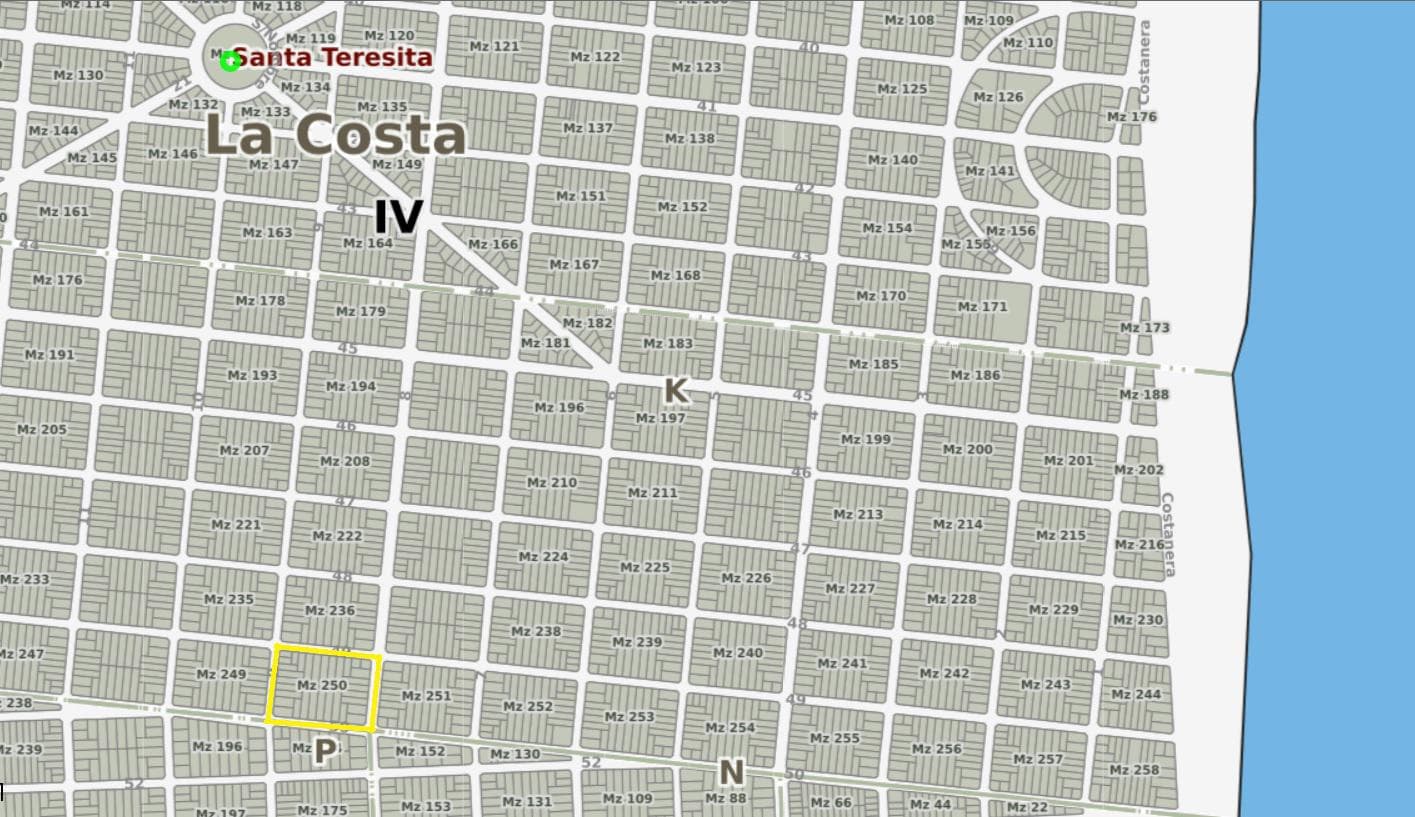Terreno en Santa Teresita - 1