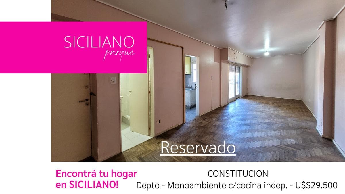 Departamento - Constitución - Monoambiente - 33m² - 1