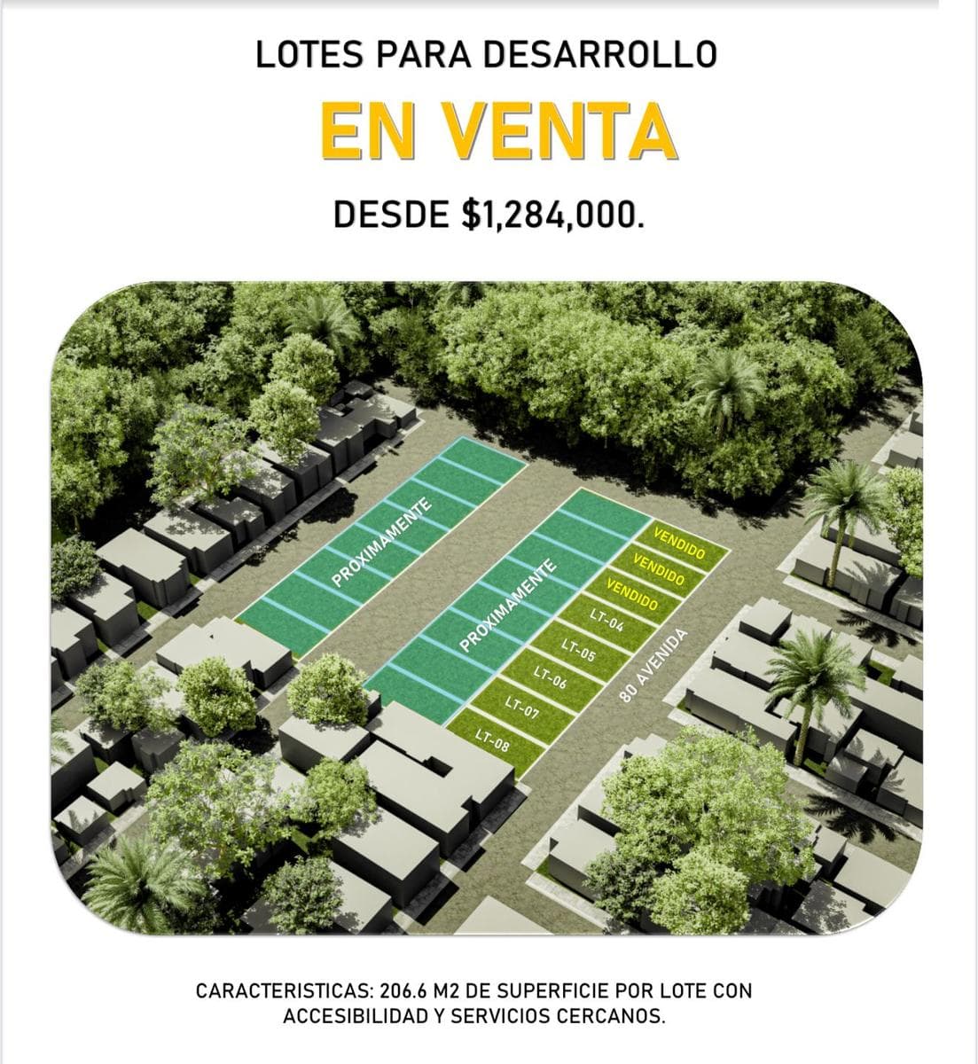 LOTES PARA DESARROLLO EN VENTA EN FRACCIONAMIENTO FOVISSSTE, EN AVENIDA ALBERTO ANDUZE SUR ENTRE CALLE 33 SUR Y CALLE 35 SUR, EN LA LOCALIDAD Y MUNICIPIO DE COZUMEL, ESTADO DE QUINTANA ROO - 1
