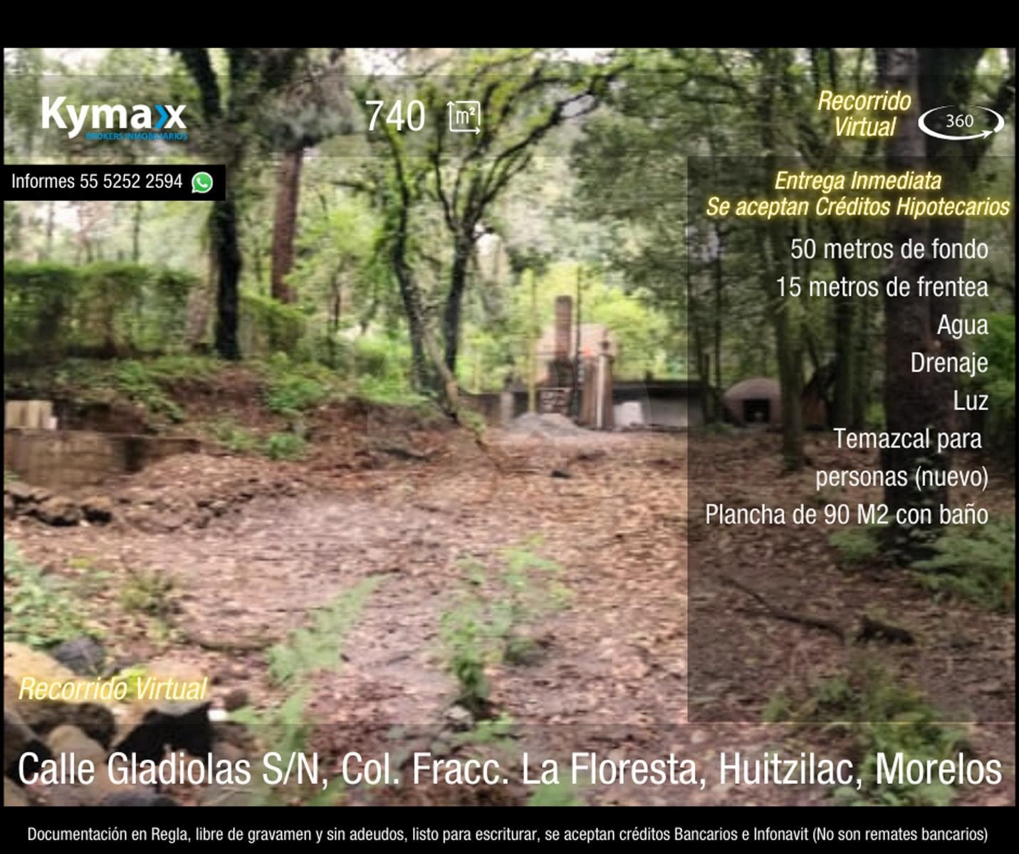 ¡Entrega Inmediata! en Col. Fracc. La Floresta Huitzilac Morelos - 1