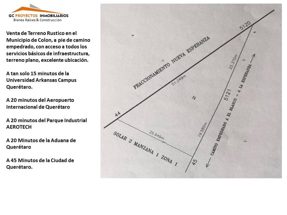Terreno en Venta en La Esperanza Queretaro - 1