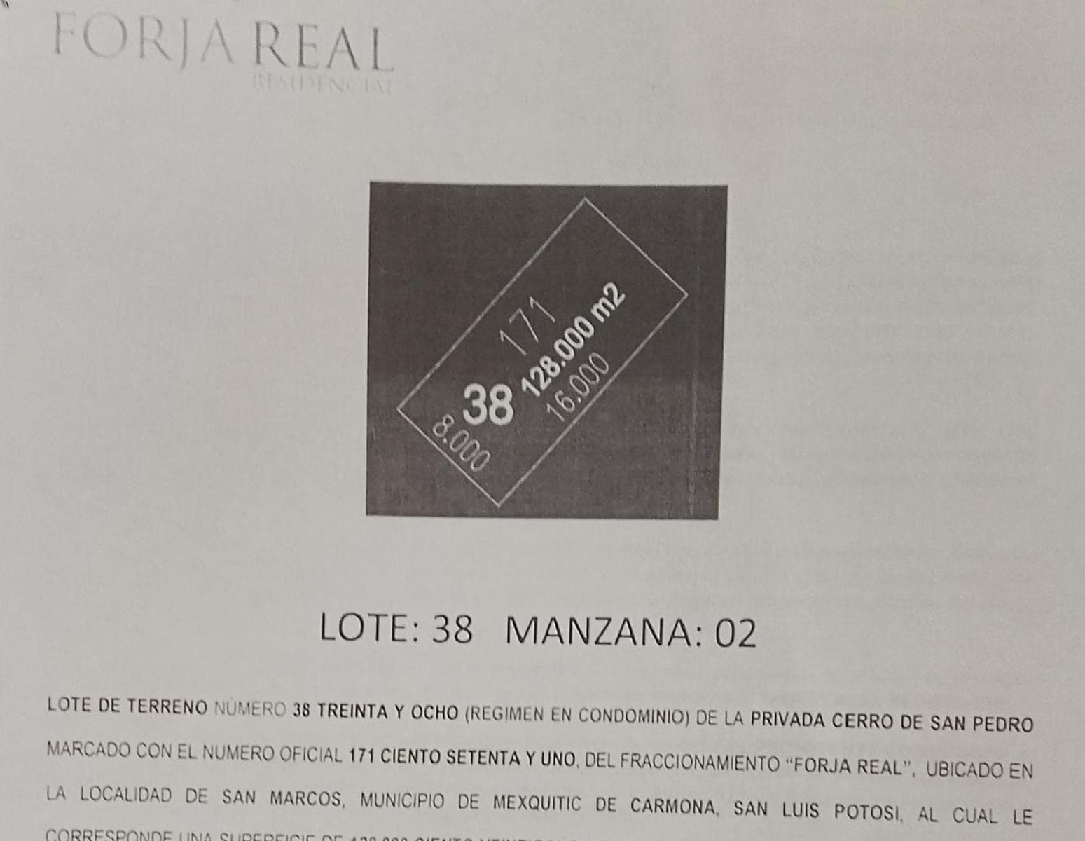 Terreno en Venta Forja Real - 1