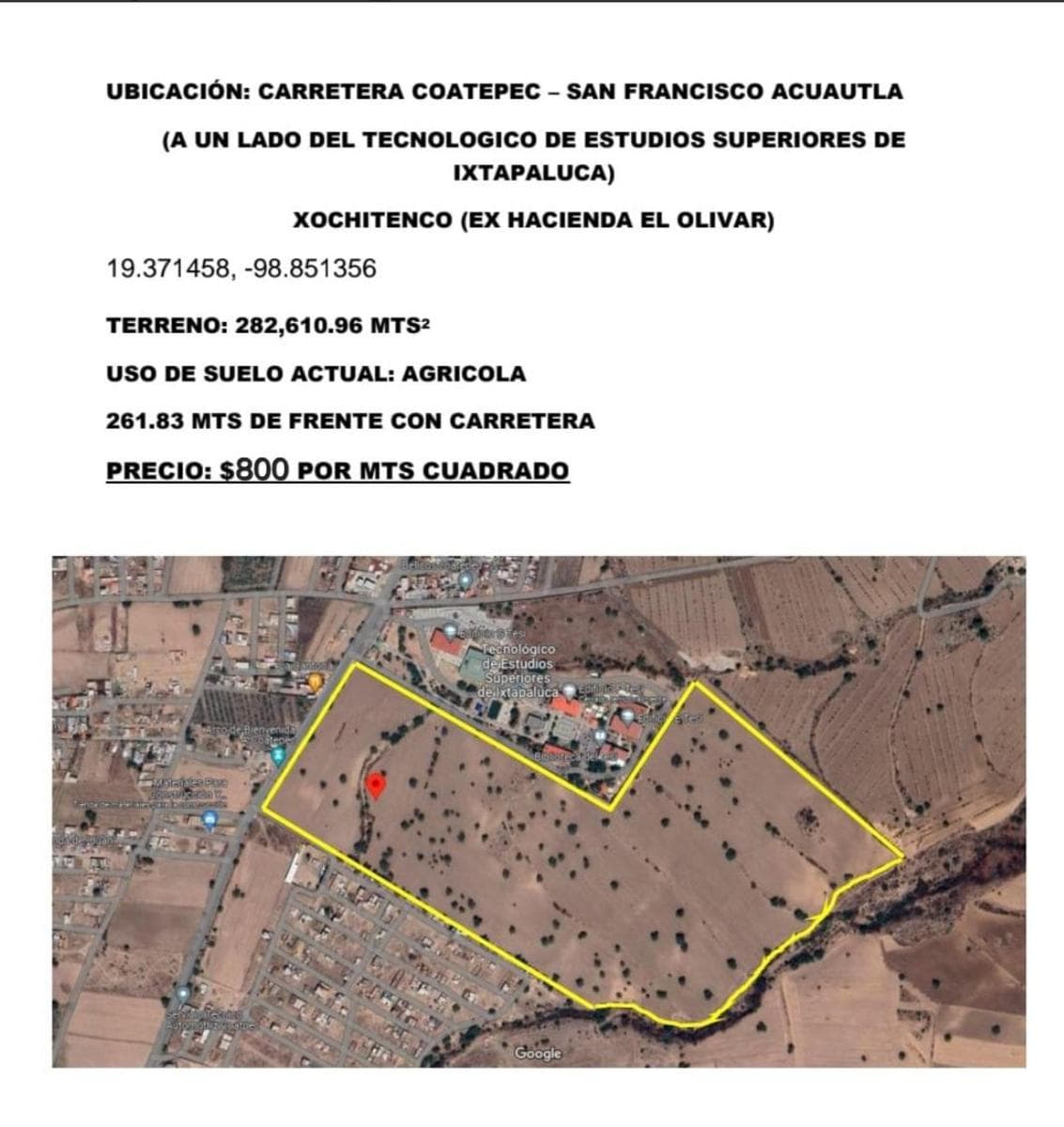 Terreno en Ixtapaluca - 1