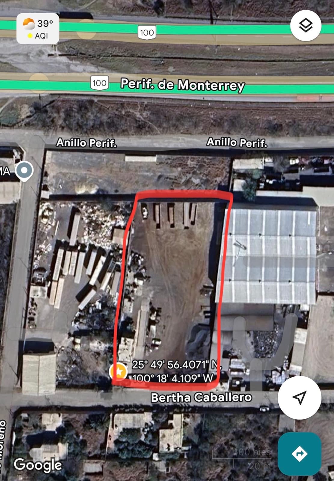 Terreno - Patio de maniobras en renta en General Escobedo NL - 1