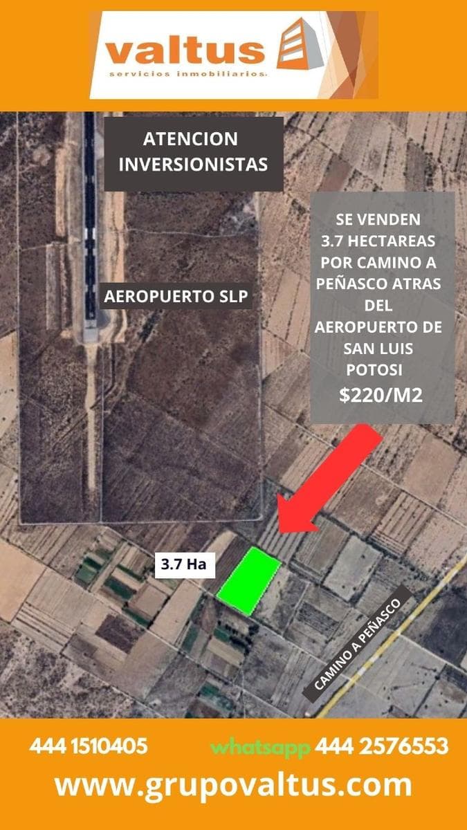 Terreno en VENTA DE 3.7 HECTAREAS POR AEROPUERTO - 1