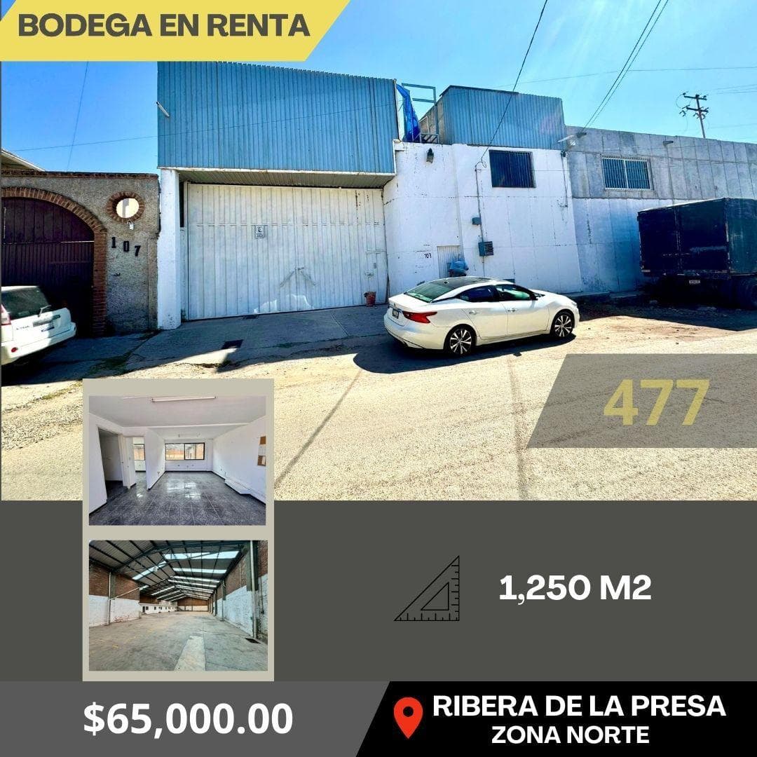 BODEGA EN RENTA EN RIVERA DE LA PRESA - 1