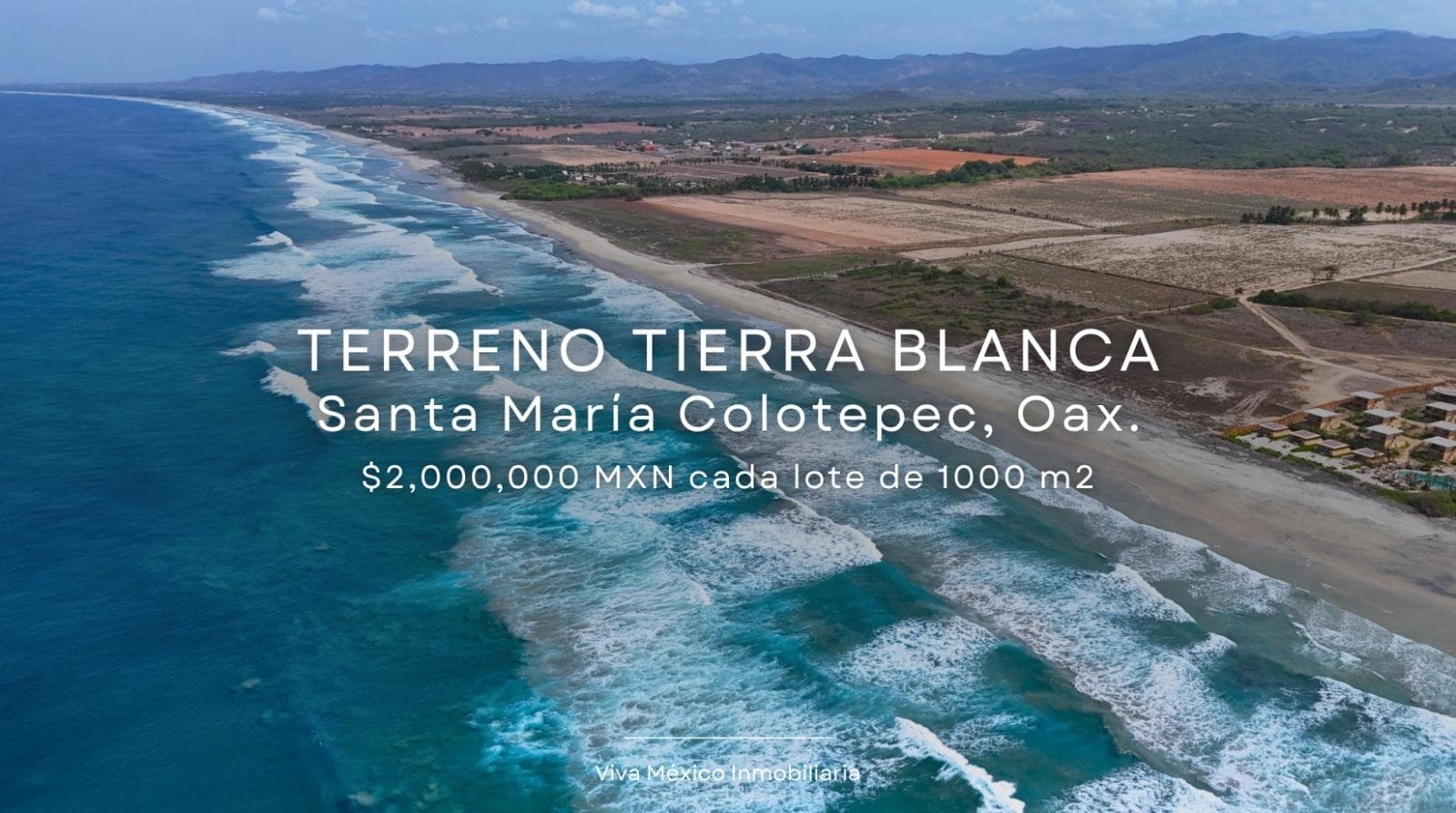 En venta Terreno en Playa Tierra Blanca, Puerto Escondido, Oaxaca - 1