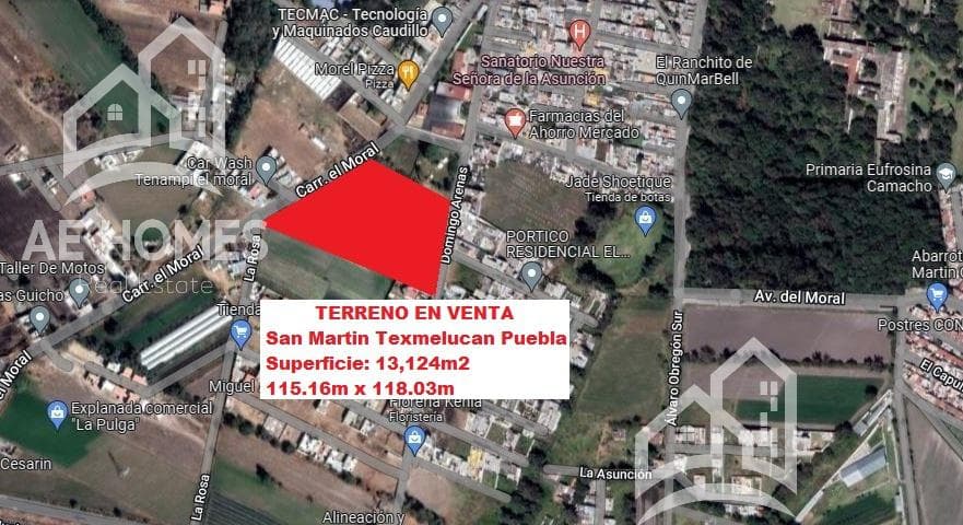 SE VENDE TERRENO DE 1HA FRENTE A CARRETERA EN TEXMELUCAN PUEBLA DOBLE FRENTE AE41 - 1