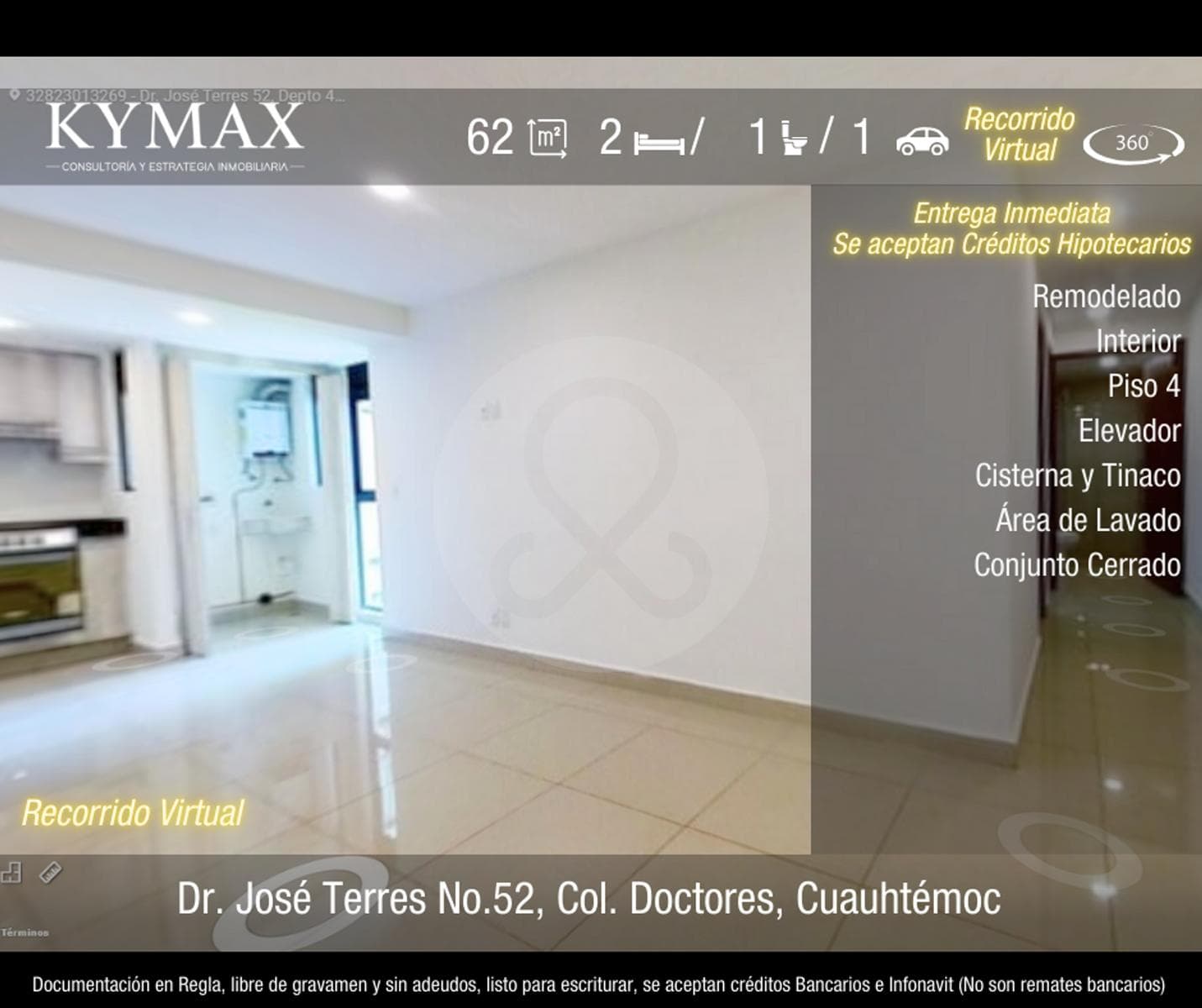 Departamento en Venta en Doctores, Cuauhtémoc - 1