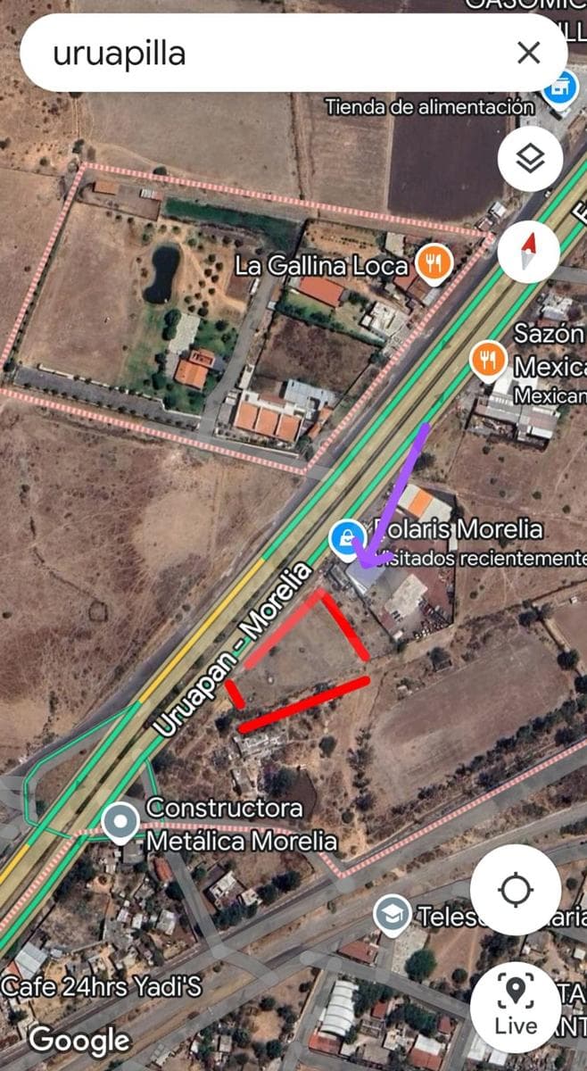 Terreno Comercial en venta en CARRETERA PATZCUARO-MORELIA, Uruapilla - 1