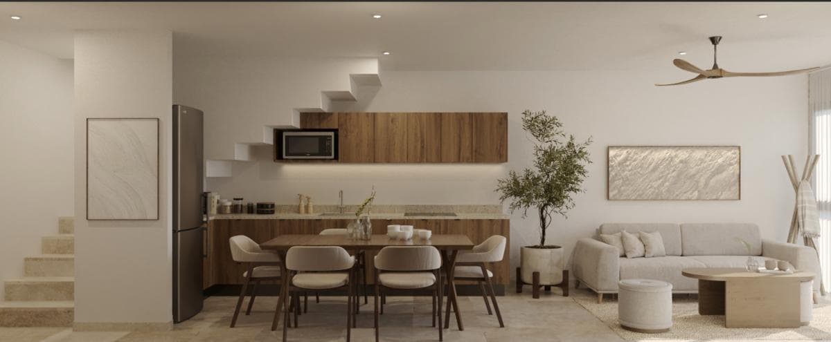 DEPARTAMENTO CON ROOF EN VENTA PIONERA, CONKAL MERIDA. - 1