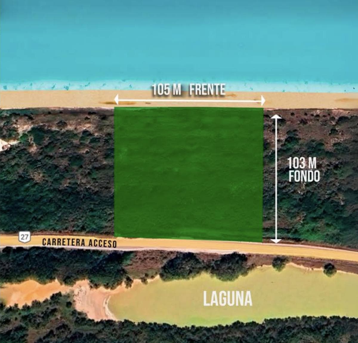 TERRENO EN VENTA FRENTE AL MAR DE SANTA CLARA, YUCATÁN. - 1