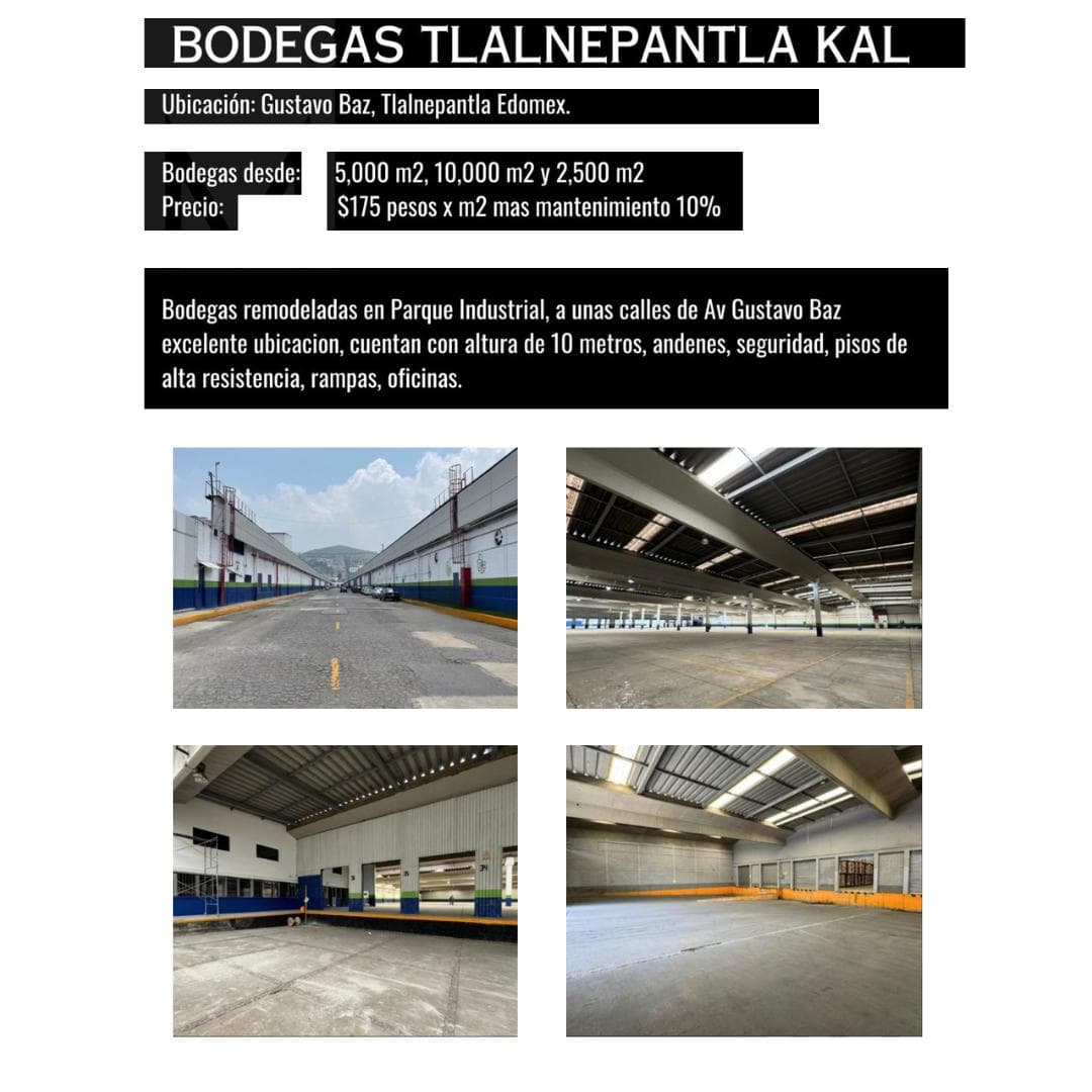 Bodegas en Venta en Tlalnepantla KAL - 1