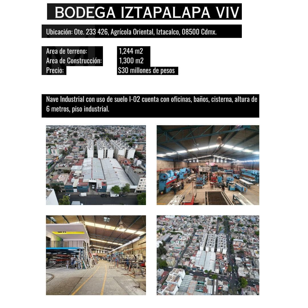 Bodega en Venta Iztapalapa - 1
