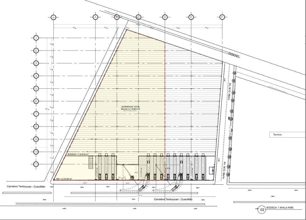 Bodega Renta Industrial Xhala 10,000 m2 - 1