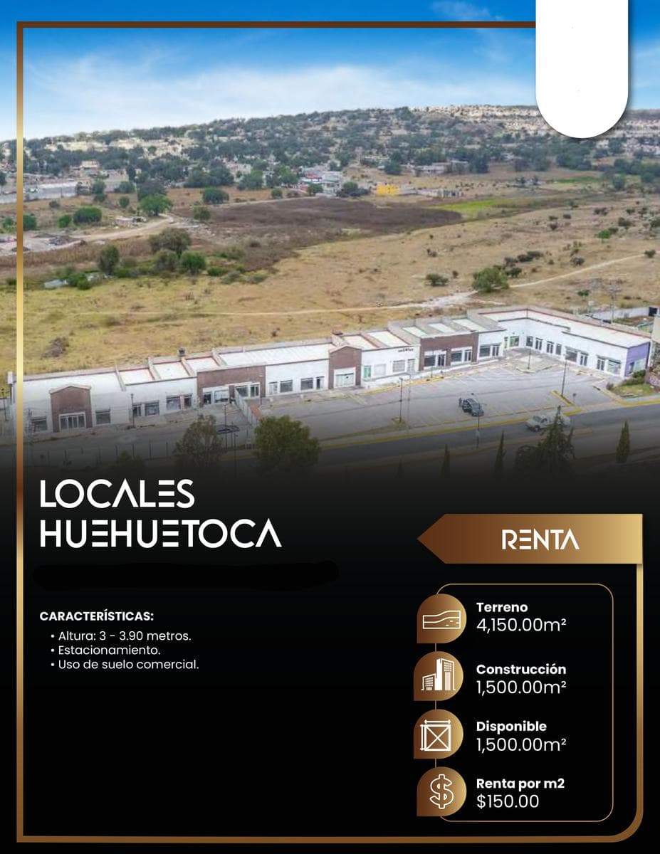 Locales en renta en Huehuetoca – Con estacionamiento y uso de suelo comercial - 1