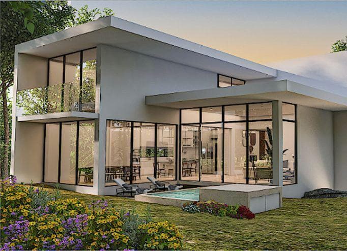 Residencia moderna con alberca privada en campo de golf, pre-construccion, venta - 1