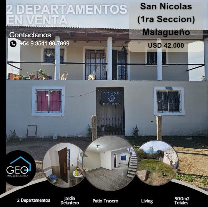 2 Departamentos a reciclar en San Nicolás 1era Sección, Malagueño. - 1