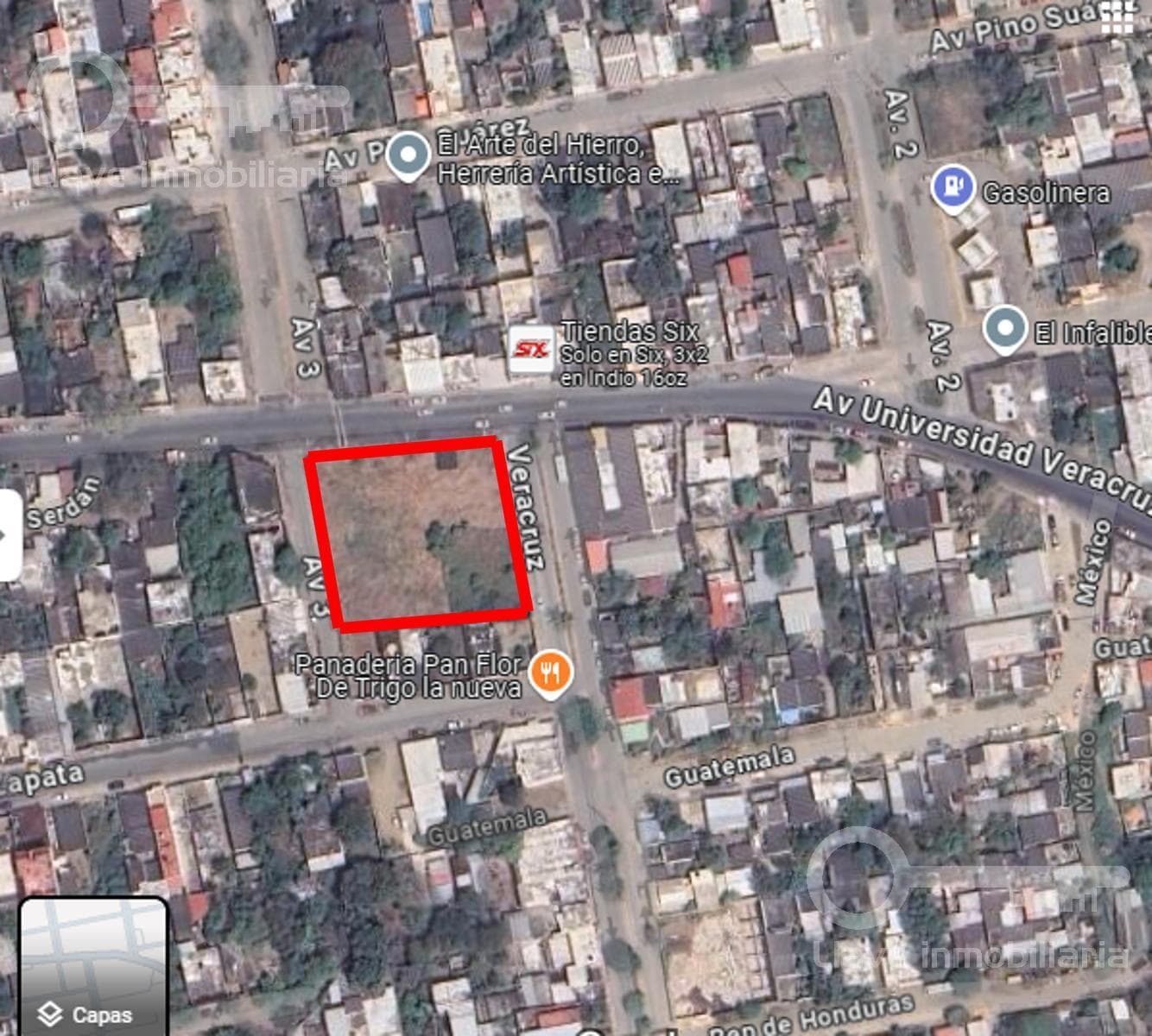 Terreno comercial en renta ubicado en calle Veracruz, entre Av. Universidad y Emiliano Zapata, Col. Tierra y Libertad, Coatzacoalcos, Veracruz. - 1