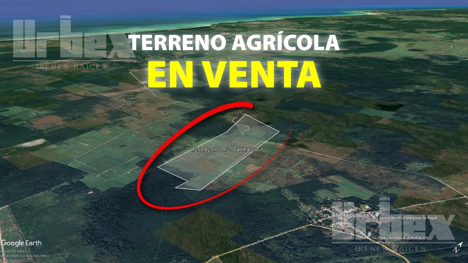 TERRENO AGRÍCOLA DE ENSUEÑO EN VENTA, EN CHAMPOTÓN, CAMPECHE - 1