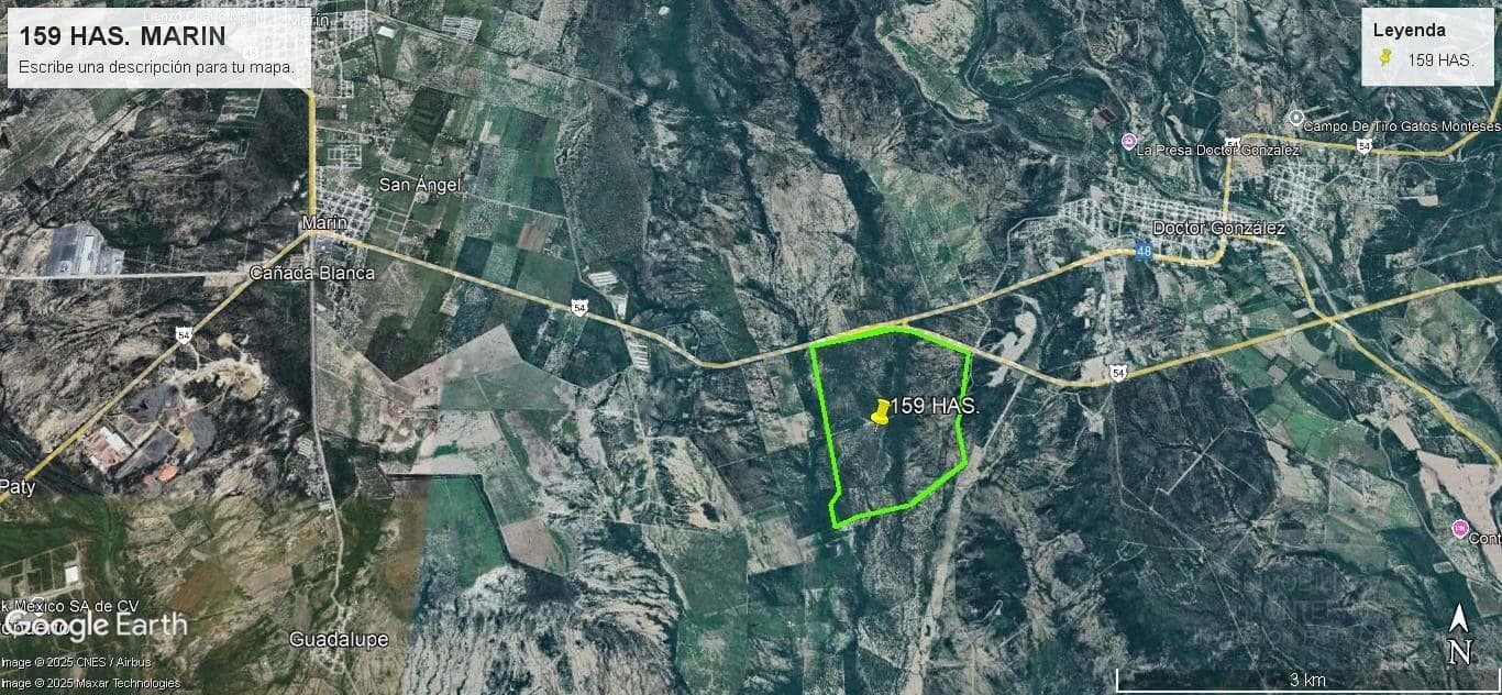 Terreno en venta de 25000 metros Marin Pesquería Nuevo León. - 1