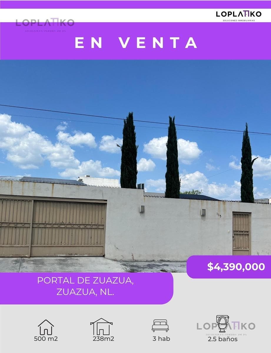 Casa en PORTAL DE ZUAZUA, ZUAZUA, NUEVO LEÓN. - 1
